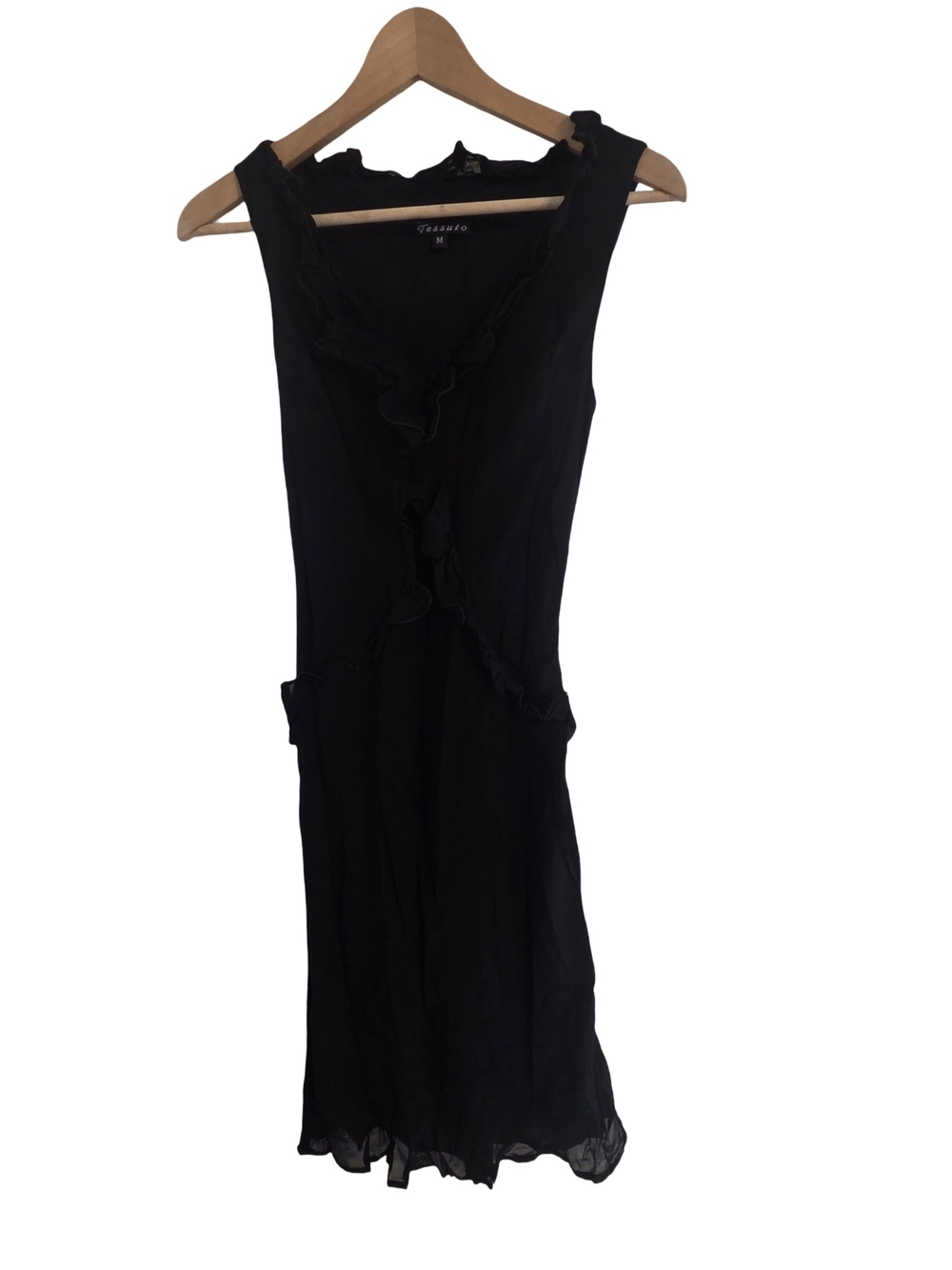 Toraldo Black High-Low Ruffle Dress